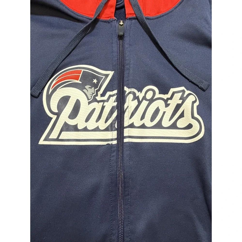 Nike Therma Fit New England Patriots Hoodie Men's Size Large NFL Full Zip